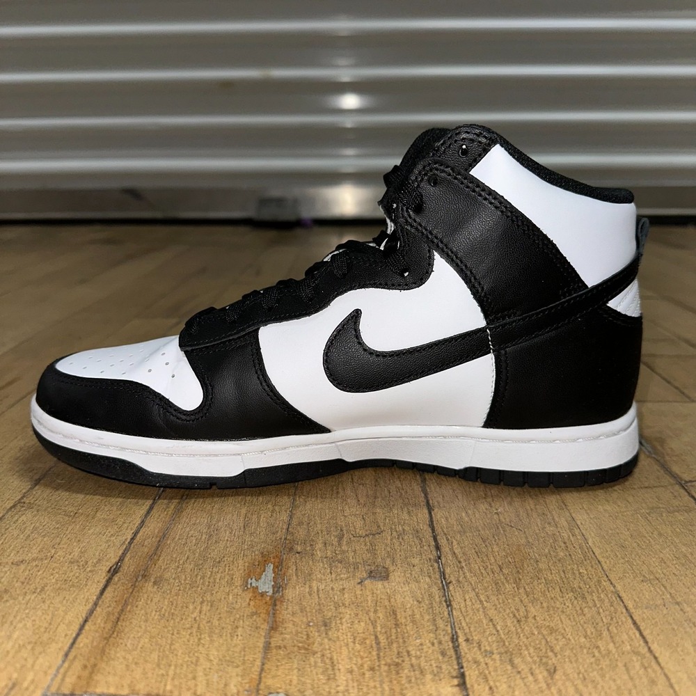 Nike Dunk High Panda Sneakers Men's Size 8.5 Black White Comfort Lace Up Walking - Picture 9 of 12